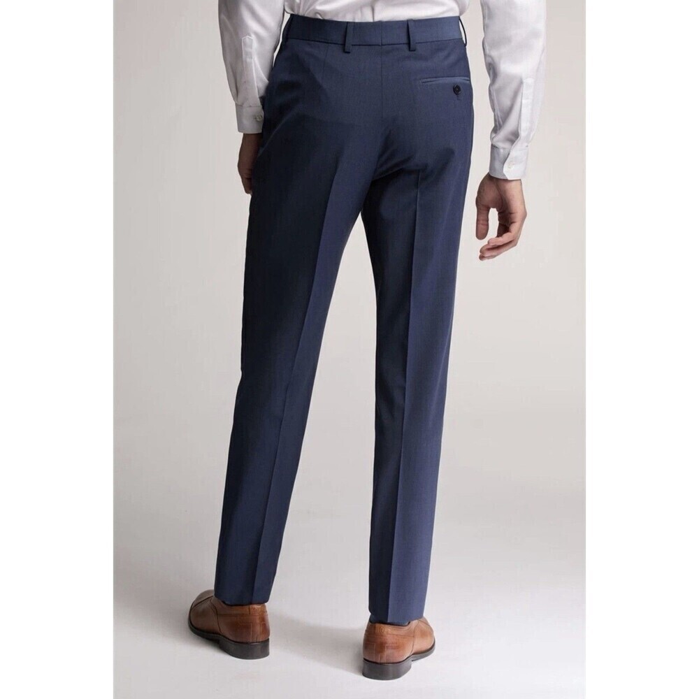 Ted Baker Modern Navy Mix Suit Trousers Pants 34R Wool /LINE - Picture 2 of 12
